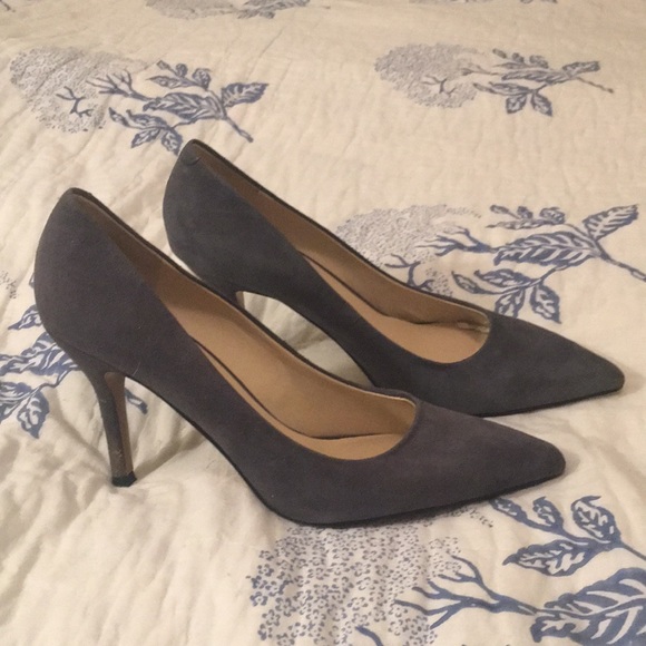 Nine West Shoes - Nine West Grey Suede Pumps